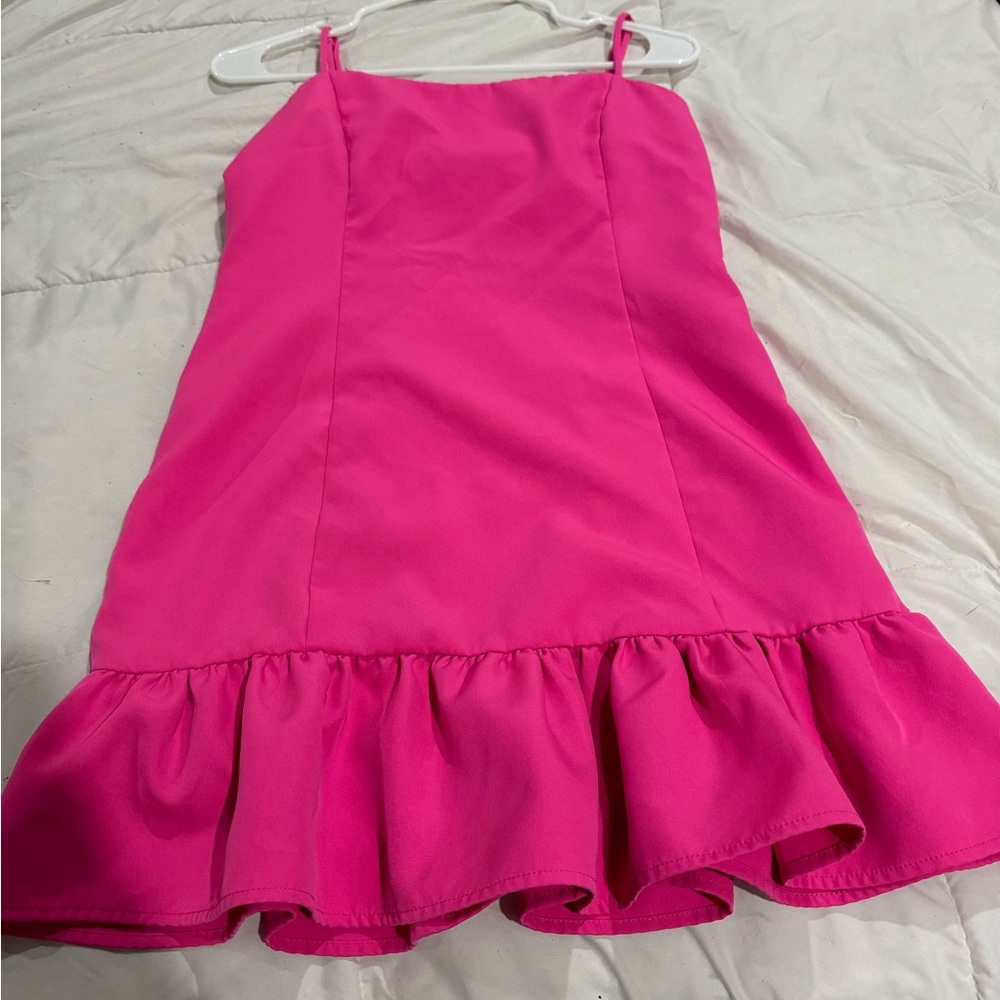 Bright pink boutique dress worn once for baby shower